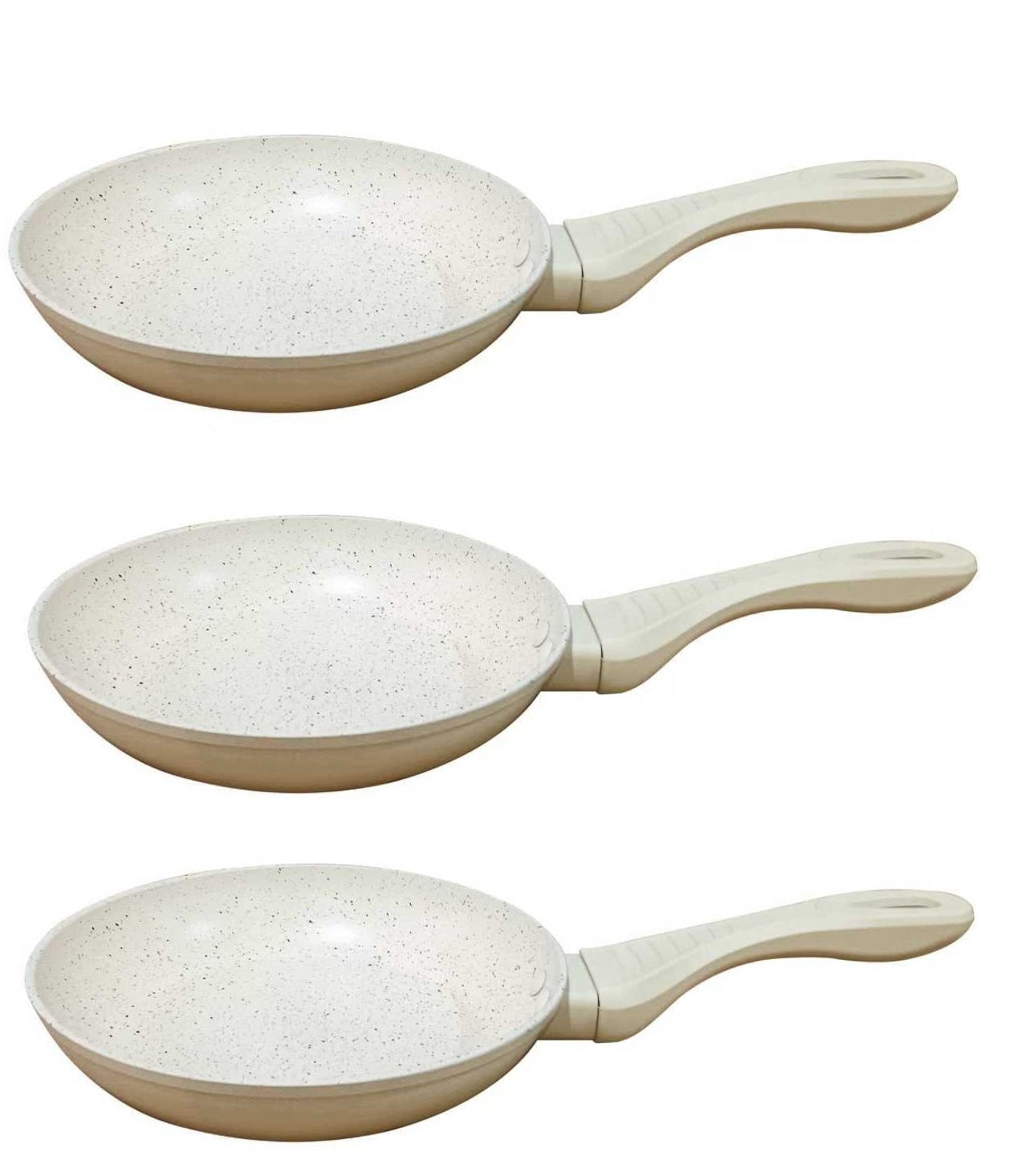 ✨ Set 3 tigăi antiaderente cu strat marmorat – pentru gătit ușor și rezultate perfecte