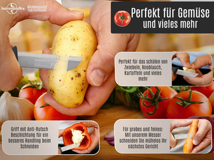 Set cu 4 cuțite pentru curățat fructe  și legume - 16,5 cm