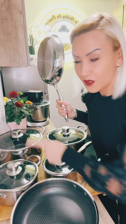 Set de Gătit PREMIUM din Oțel Inoxidabil 18/10 - 10 Piese** 🥘✨